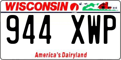 WI license plate 944XWP