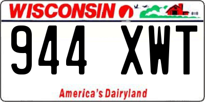 WI license plate 944XWT