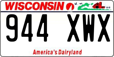 WI license plate 944XWX