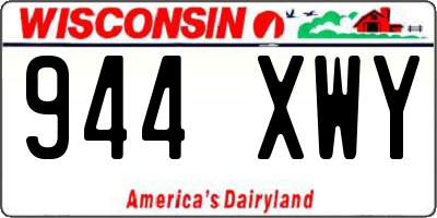 WI license plate 944XWY