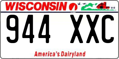 WI license plate 944XXC