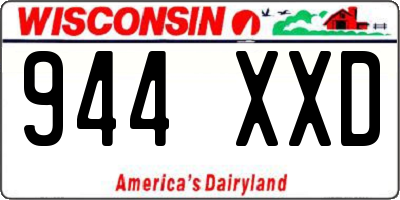 WI license plate 944XXD