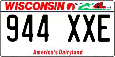 WI license plate 944XXE