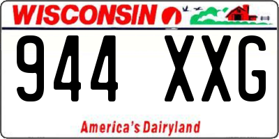 WI license plate 944XXG
