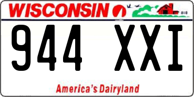 WI license plate 944XXI