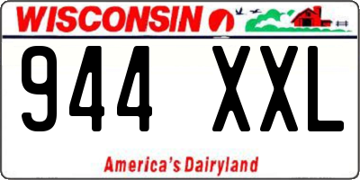 WI license plate 944XXL