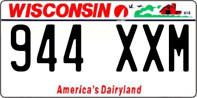 WI license plate 944XXM