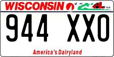 WI license plate 944XXO