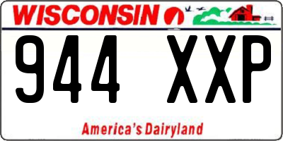 WI license plate 944XXP