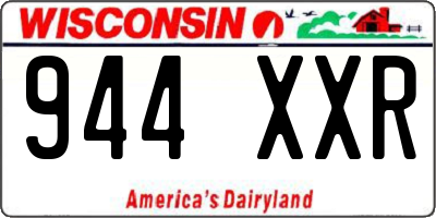 WI license plate 944XXR
