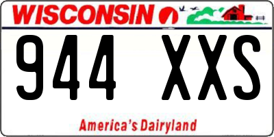 WI license plate 944XXS