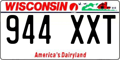 WI license plate 944XXT