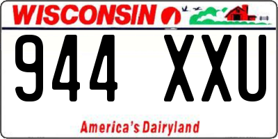 WI license plate 944XXU