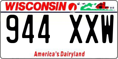 WI license plate 944XXW