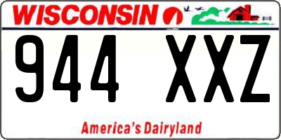 WI license plate 944XXZ