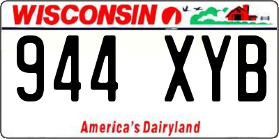 WI license plate 944XYB