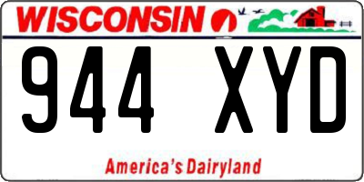 WI license plate 944XYD