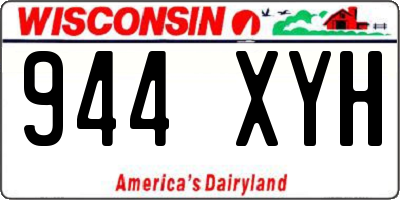 WI license plate 944XYH