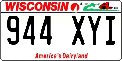 WI license plate 944XYI