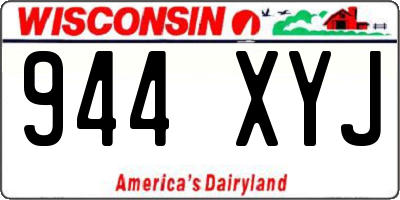 WI license plate 944XYJ