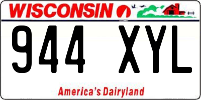 WI license plate 944XYL