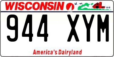 WI license plate 944XYM