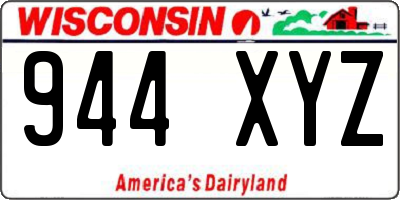 WI license plate 944XYZ