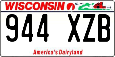 WI license plate 944XZB