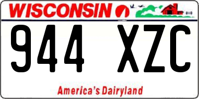 WI license plate 944XZC