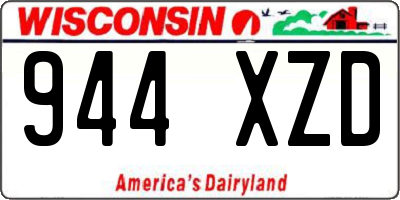 WI license plate 944XZD