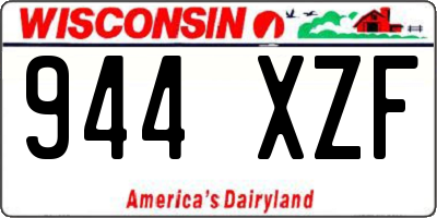 WI license plate 944XZF