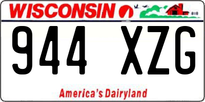 WI license plate 944XZG