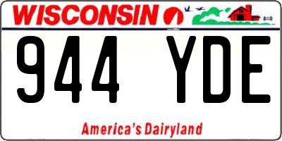WI license plate 944YDE