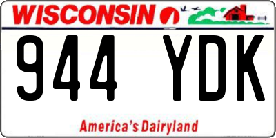 WI license plate 944YDK