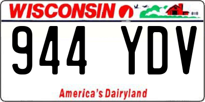 WI license plate 944YDV