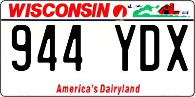 WI license plate 944YDX