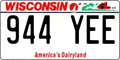 WI license plate 944YEE
