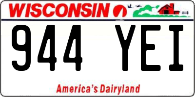 WI license plate 944YEI
