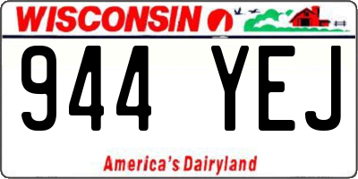 WI license plate 944YEJ