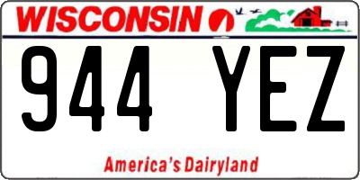 WI license plate 944YEZ