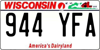 WI license plate 944YFA