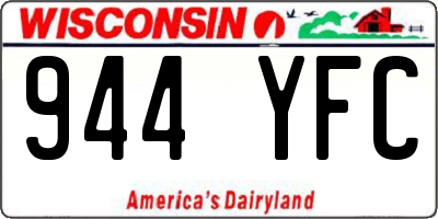 WI license plate 944YFC