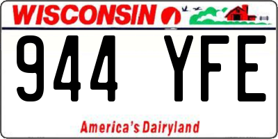 WI license plate 944YFE