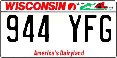 WI license plate 944YFG