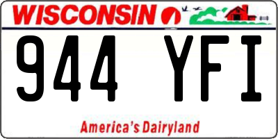 WI license plate 944YFI