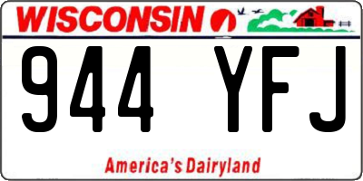 WI license plate 944YFJ