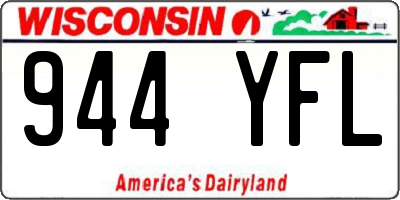WI license plate 944YFL