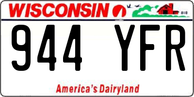 WI license plate 944YFR