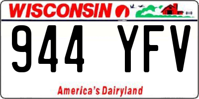 WI license plate 944YFV