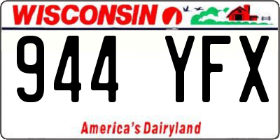 WI license plate 944YFX
